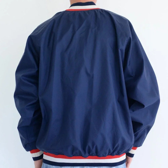 Vintage Ward & Patch Sport Navy Red  Half Zip Windbreaker Pullover Jacket XL - Picture 2 of 9